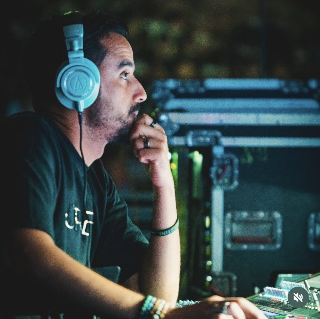 Hamza Sessi at the mixing console