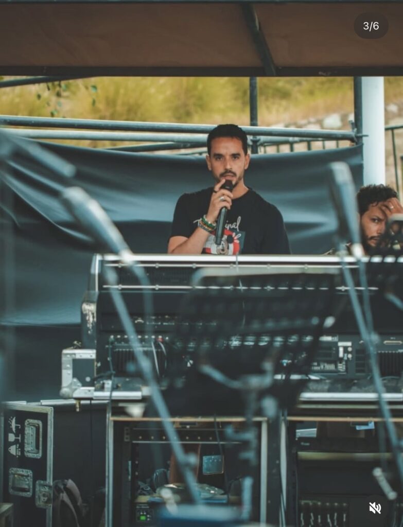 On stage